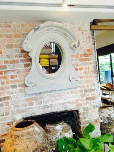 French Zinc Dormer framed mirror